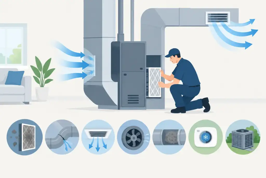 7 Common HVAC Airflow Problems and Their Fixes